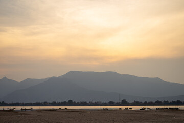 Sunset View Mekong River 
