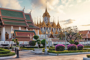 Naklejka premium Iron Temple in Bangkok city, Thailand