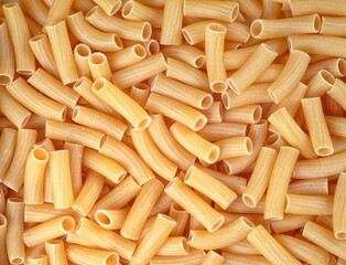 Italian dry pasta texture seen from above