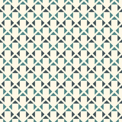 Geometric seamless pattern. Minimalist style print. Diamond grid motif ornament. Simple geo mini triangle background