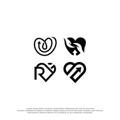 love logo design template .