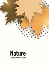 Bright autumn maple leaves on a white background. Creative design. Vector