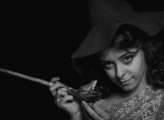 Witch with frog