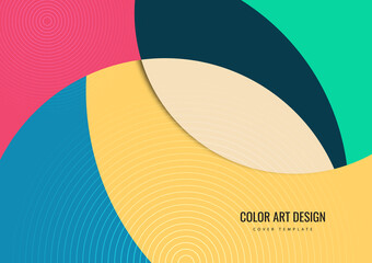 Bright colorful cut parts of a circle. Modern abstract background. Design layout for business presentations, flyers, posters and invitations. Vector