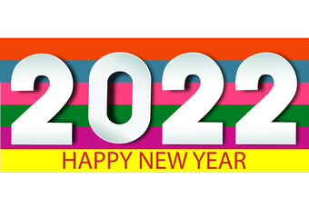 2022 happy new year.Paper cut 2022 word for new year festival.card,happy,Vector concept luxury designs and new year celebration.