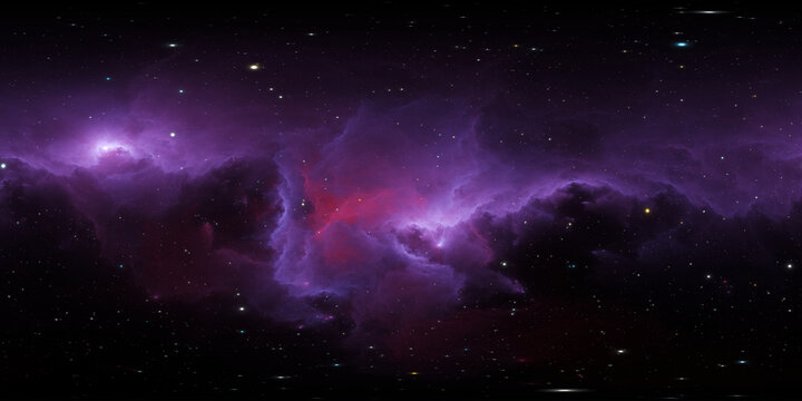 Purple Belt Space Galaxy Panorama, Stock Video