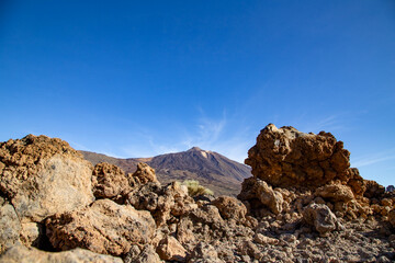 Pico del Teide with blue sky Tenerife