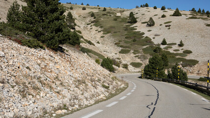 Strange rocky landscape Mont Ventoux