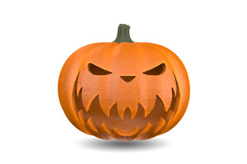 Halloween pumpkins isolated on a white background, 3d illustration
