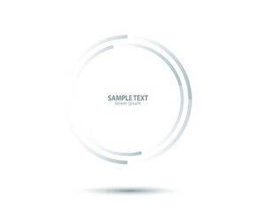 Abstract Lines in Circle Form, Design element, Geometric shape, Striped border frame for image, Technology round Logo, Spiral Vector Illustration