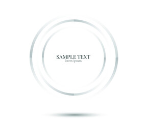 Abstract Lines in Circle Form, Design element, Geometric shape, Striped border frame for image, Technology round Logo, Spiral Vector Illustration