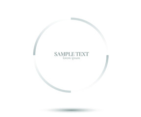 Abstract Lines in Circle Form, Design element, Geometric shape, Striped border frame for image, Technology round Logo, Spiral Vector Illustration