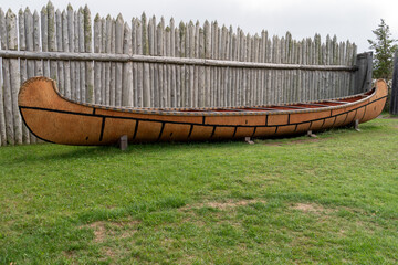  Ojibwe (Ojibwa) Birch-Bark canoe  © MelissaMN