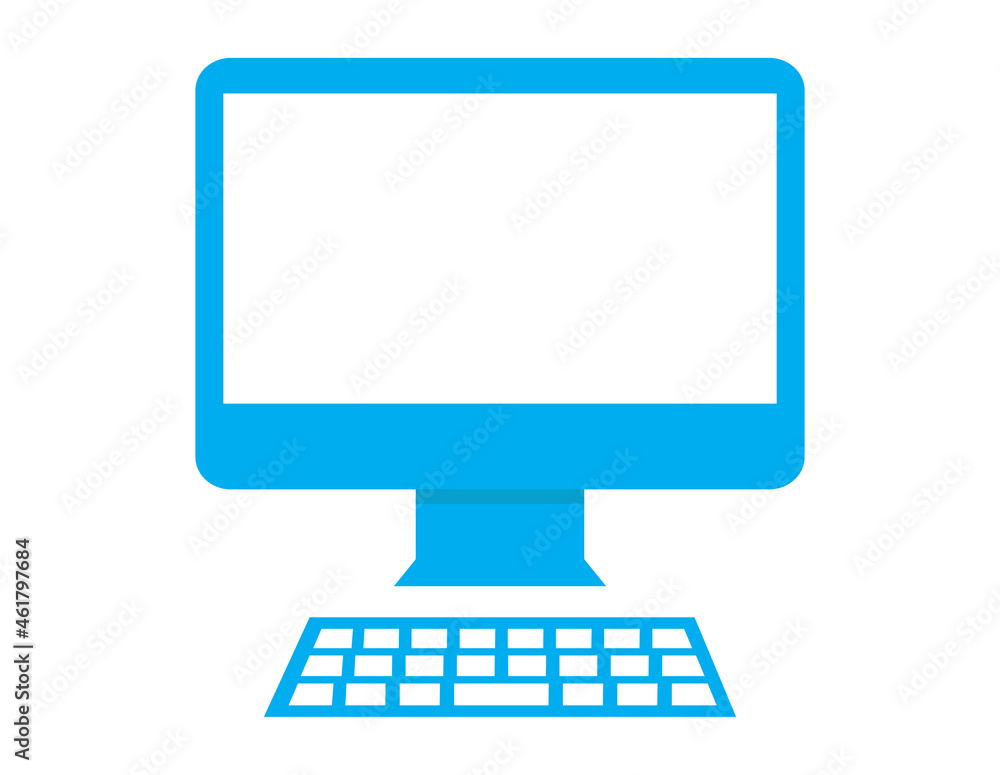Fototapete Computer icon vector isolated on white background. Trendy computer icon in flat style. Modern template for web site, app, ui and logo. Vector illustration, EPS 10