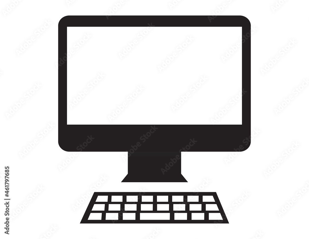 Poster computer icon vector isolated on white background. trendy computer icon in flat style. modern templa
