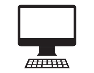 Computer icon vector isolated on white background. Trendy computer icon in flat style. Modern template for web site, app, ui and logo. Vector illustration, EPS 10