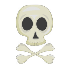 A Halloween skulls on a white background