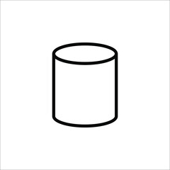 cylinder shape illustration vector graphic icon, Simple line, outline icon for ui and ux, website or mobile application