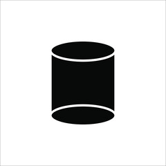 cylinder shape illustration vector graphic icon, Simple line, outline icon for ui and ux, website or mobile application