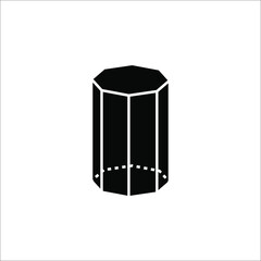 cylinder shape illustration vector graphic icon, Simple line, outline icon for ui and ux, website or mobile application