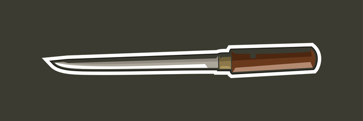 Japanese famous dagger tanto icon vector illustration. simple vector icon