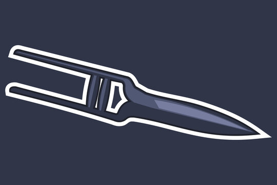 Indian famous weapon katar sword icon vector illustration. simple vector icon