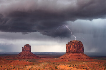 Monument Valley lightning storm