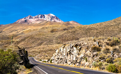 Road Arequipa - Cusco in the Andes Mountains, Peru