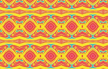 abstract pattern for textile and design.Full color pattern with geometric pattern.Abstract ethnic ikat background