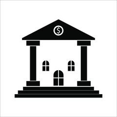 Bank vector Icon. Business centre vector illustration on white background. color editable eps 10