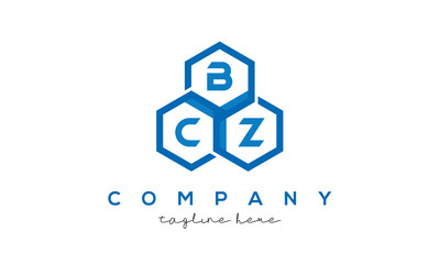BCZ three letters creative polygon hexagon logo