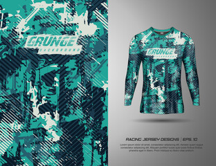T shirt with texture grunge sports abstract background for extreme jersey team, racing, cycling, football, gaming, backdrop wallpaper