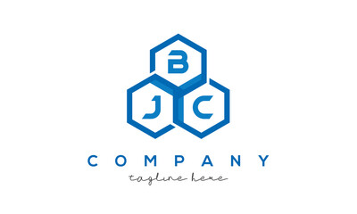 BJC three letters creative polygon hexagon logo