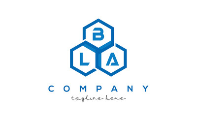 BLA three letters creative polygon hexagon logo