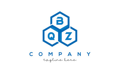 BQZ three letters creative polygon hexagon logo