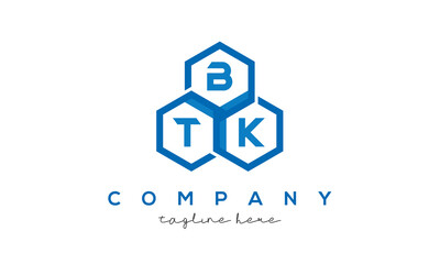 BTK three letters creative polygon hexagon logo
