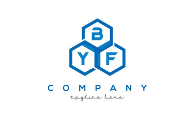 BYF three letters creative polygon hexagon logo