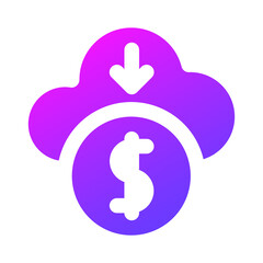 Cloud coin icon