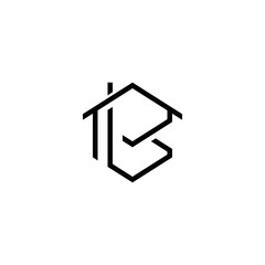 Fototapeta premium p b pb bp initial home logo design vector template