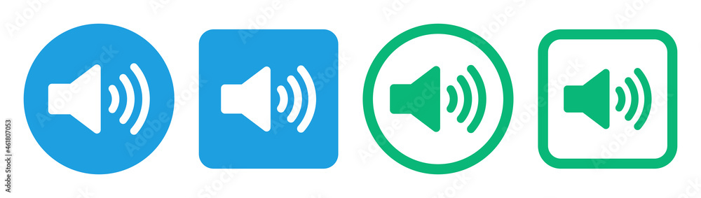 Poster sound button icon vector illustration.