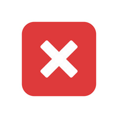 Obraz premium Wrong icon. Cancel, delete and reject icon button.