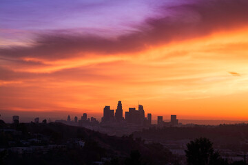 Fototapeta na wymiar Los Angeles in Sunset