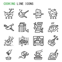 Cooking line icons