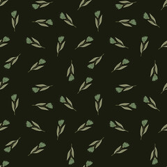 Cute wildflower seamless pattern. Decorative floral ornament.