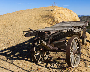 old wagon in desert