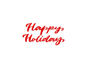 Happy Holiday lettering christmas