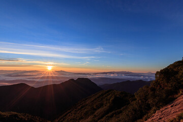 燕岳から望む日の出