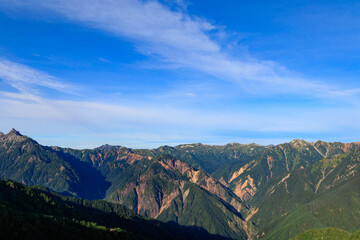 燕岳山頂付近からの景色
