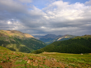 mountains on the Continental Divide at Independence Pass in Colorado
