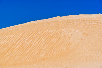 Rippled sand dunes at the Donnelly river mouth beach at Pemberton WA